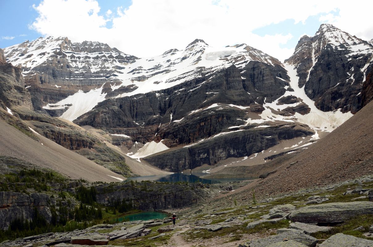 37 Yukness Ledges Trail With Lefroy Lake and Lake Oesa Below Mount Lefroy, Glacier Peak and Ringrose Peak Near Lake O-Hara